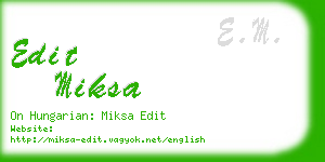 edit miksa business card